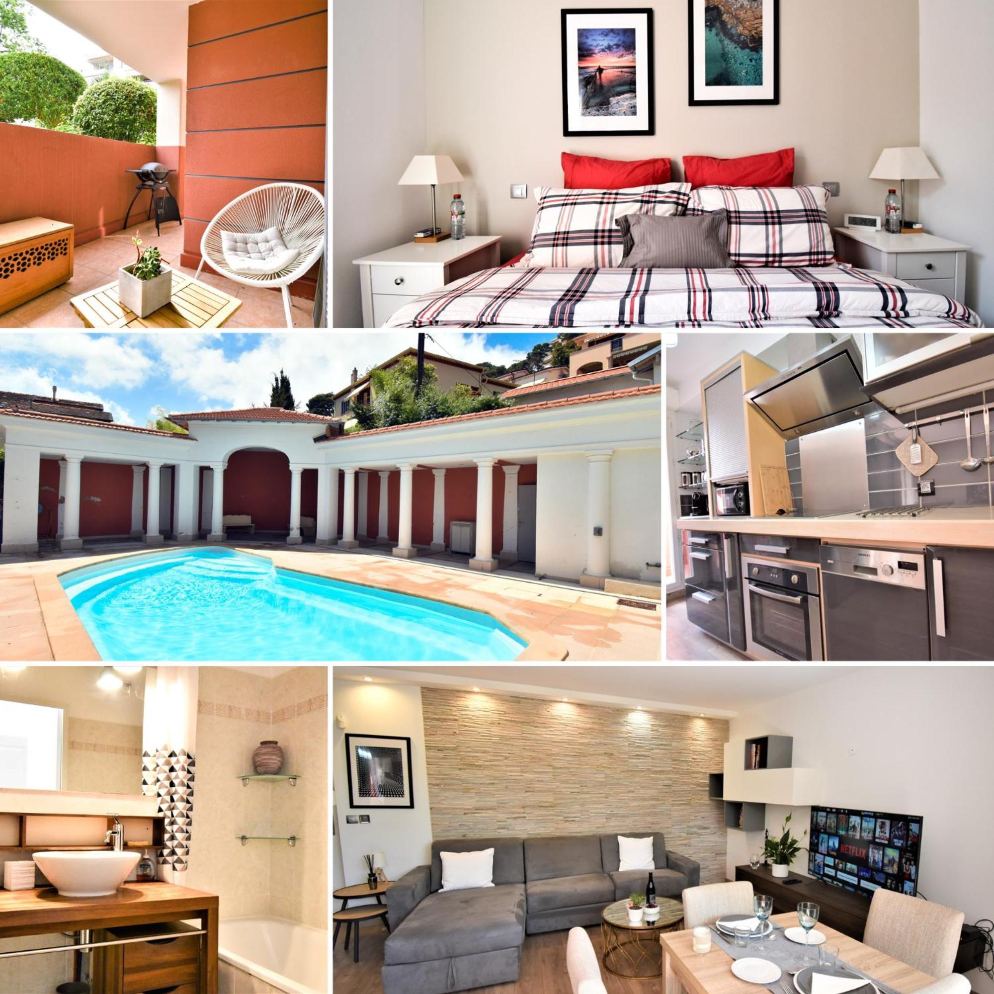 Le Cap Soleil -Standing - Piscine Collective Et Parking Prive Apartment Рокбрюн-Кап-Мартин Екстериор снимка